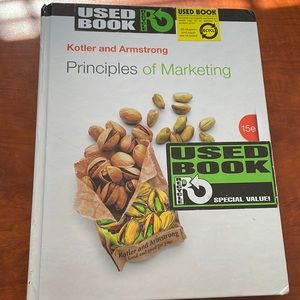 Textbook- “Principles of marketing”. Used book. Good condition.
